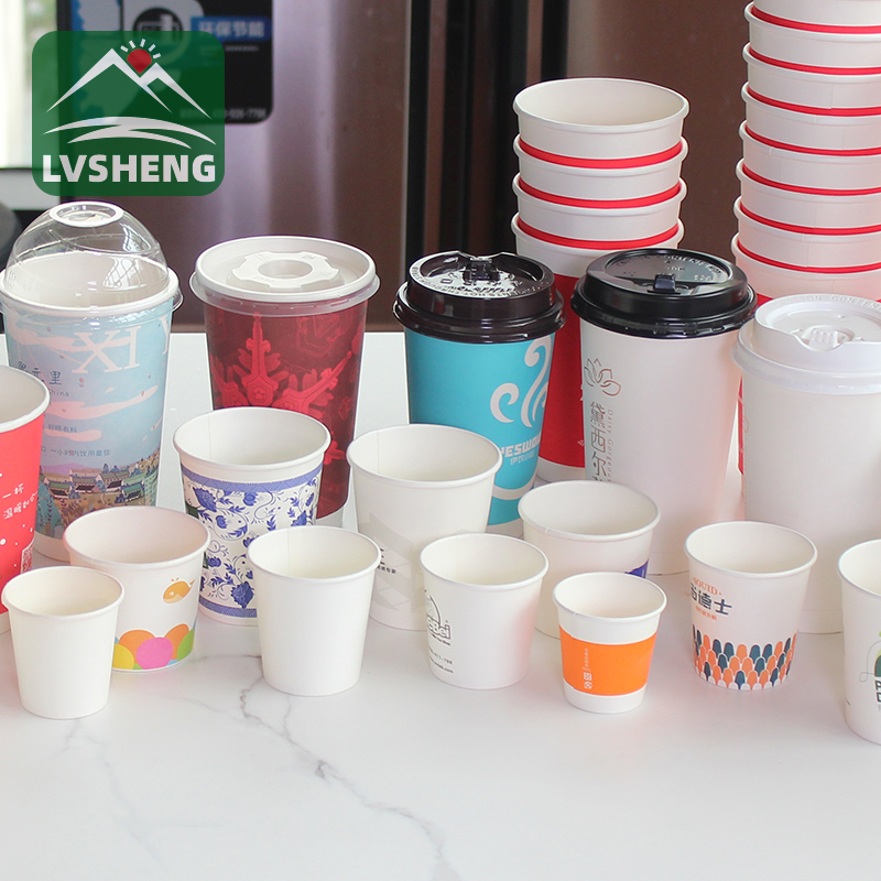Imballaggio monouso per tazza di caffè da asporto stampato con logo personalizzato del produttore