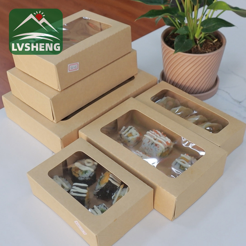 Nuovi prodotti di Xiamen Lvsheng Factory -Sushi Togo Box con finestra chiara